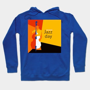 Jazz musician polygonal background Hoodie